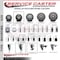 Service Caster 3.5'' Gray Poly Swivel 1-1/8'' Expanding Stem Caster Set with Brake, 4PK SCC-EX20S3514-PPUB-TLB-118-4 - alternate 2